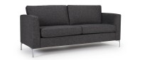 Vorschau: TRELLEBORG 2,5-Sitzer Designer Sofa mit Polsterarmlehnen und Metallfüßen