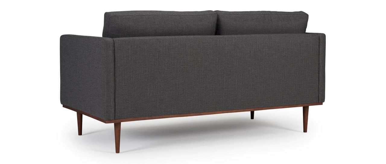 OSLO 2,5-Sitzer Designer Sofa mit Polsterarmlehnen und runden Seitenkissen