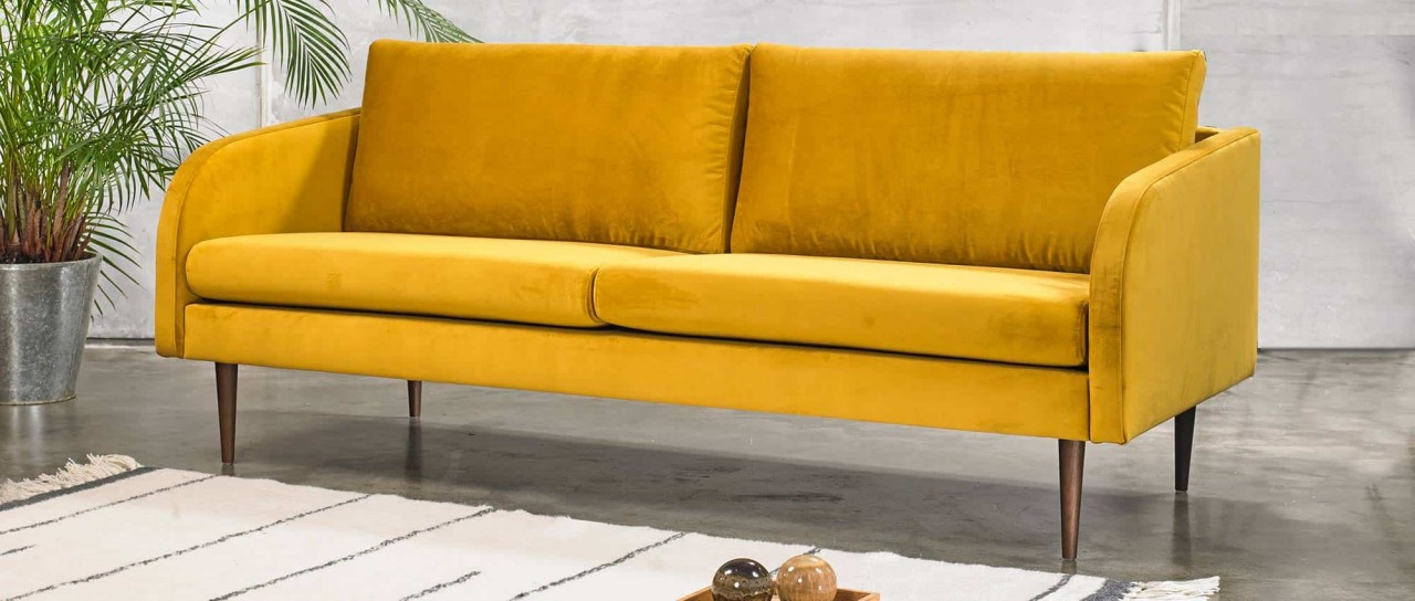 BERGEN 2-Sitzer Designer Sofa mit Polsterarmlehnen