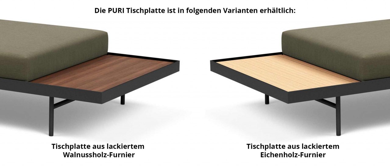 PURI Schlafliege, Daybed mit Holztisch von Innovation