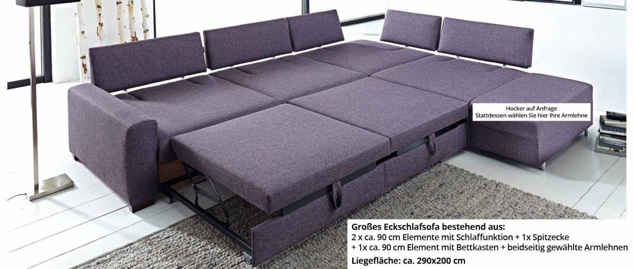 FRANKFURT DELUXE Eckschlafsofa von sofaplus