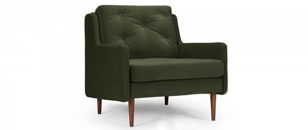 MALMÖ Designer Sessel mit Polsterarmlehnen und versteppten Rückenkissen