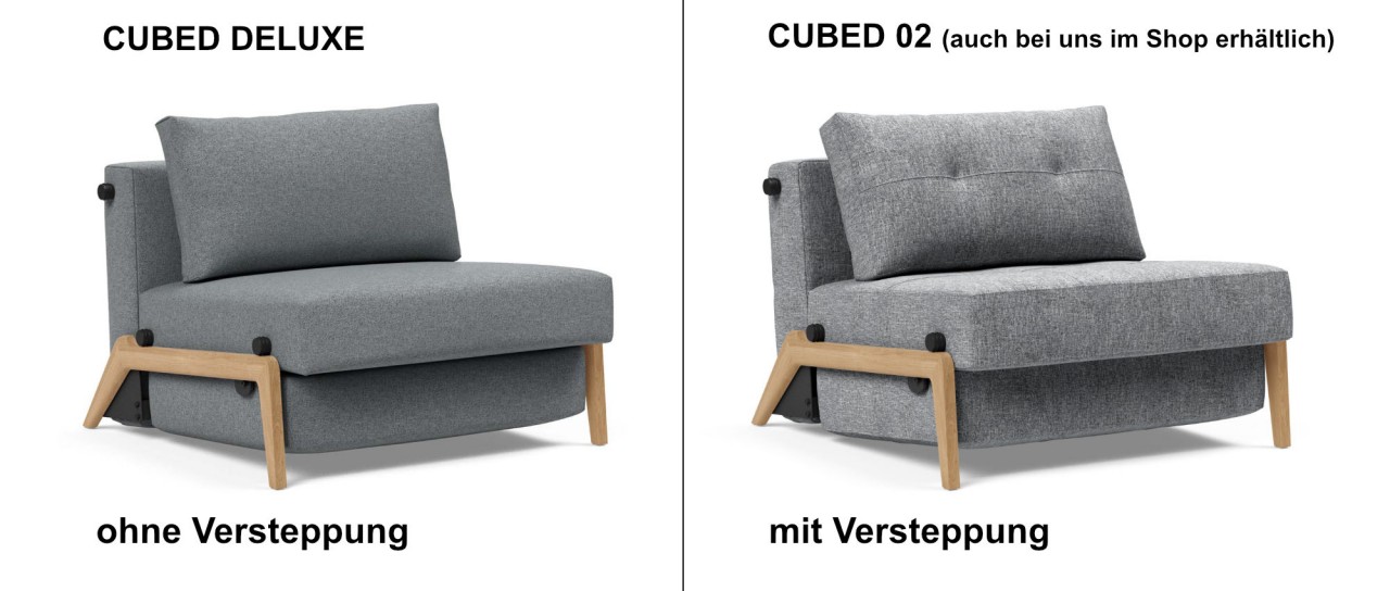 CUBED DELUXE Schlafsofa 140x200 cm von Innovation - BLACK LABEL