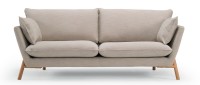 Vorschau: HALDEN 2-Sitzer Designer Sofa mit Polsterarmlehnen und Holz- oder Metallfüßen
