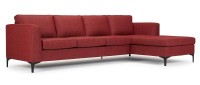 Vorschau: TRELLEBORG Sofa mit Longchair, Polsterarmlehnen und Metallfüßen