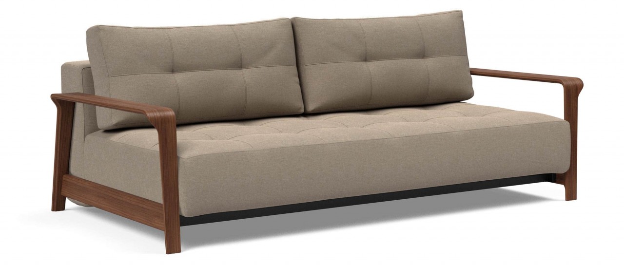 RAN DELUXE Schlafsofa mit Walnuss-Armlehnen von Innovation