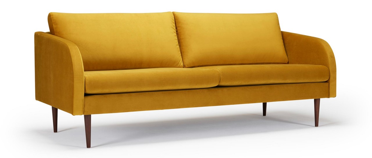 BERGEN 3-Sitzer Designer Sofa mit Polsterarmlehnen