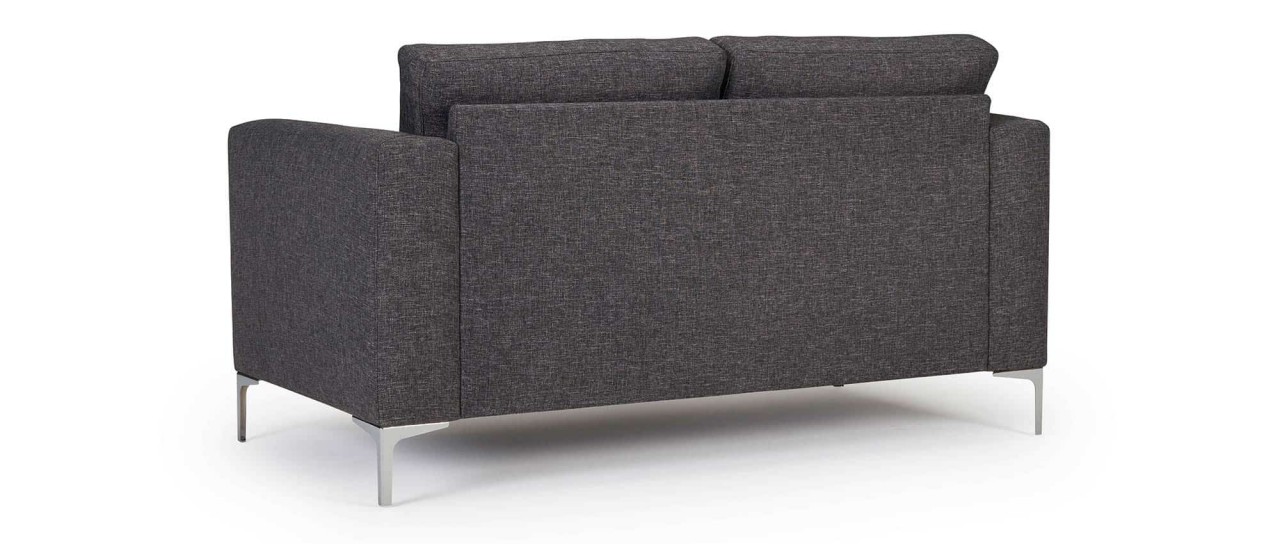 TRELLEBORG 2-Sitzer Designer Sofa mit Polsterarmlehnen und Metallfüßen