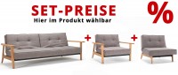 Vorschau: SPLITBACK Schlafsofa mit Frej und Lauge Holzarmlehnen von Innovation