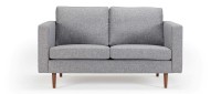 Vorschau: HALMSTAD 2-Sitzer Designer Sofa mit Polsterarmlehnen und Holzfüßen