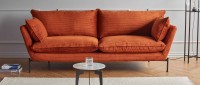 Vorschau: FALUN 3-Sitzer Designer Sofa mit Polsterarmlehnen und Metall- oder Holzfüßen