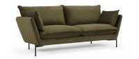 Vorschau: FALUN 2-Sitzer Designer Sofa mit Polsterarmlehnen und Metall- oder Holzfüßen