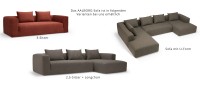 Vorschau: AALBORG 3-Sitzer Designer Sofa, Loungesofa mit breiten Armlehnen