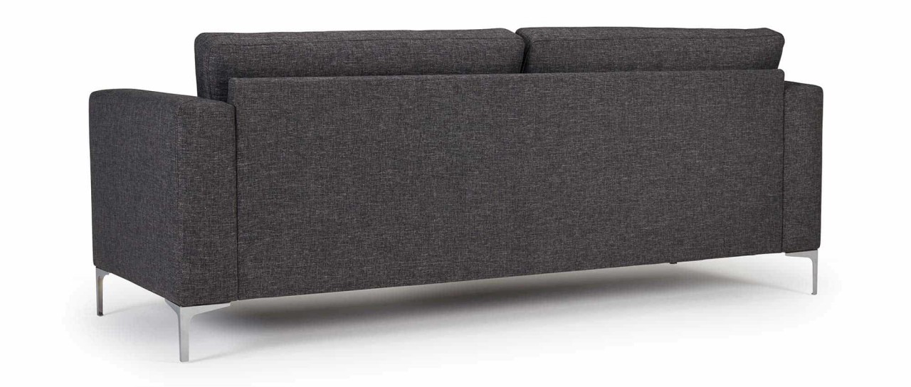 TRELLEBORG 3-Sitzer Designer Sofa mit Polsterarmlehnen und Metallfüßen