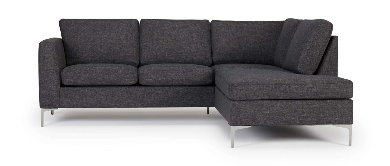 TRELLEBORG Sofa mit Eckanbau, Polsterarmlehnen und Metallfüßen