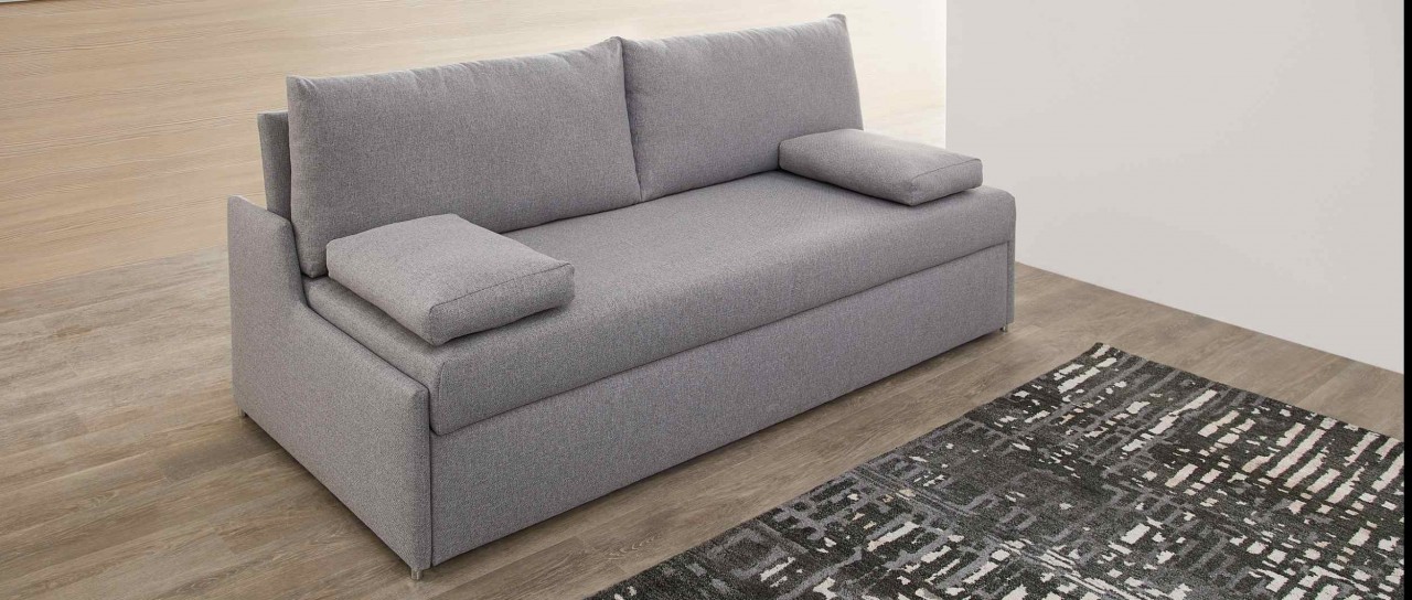 KOBLENZ DELUXE Einzelliege mit Bettkasten oder Doppelbett Schlafsofa von sofaplus