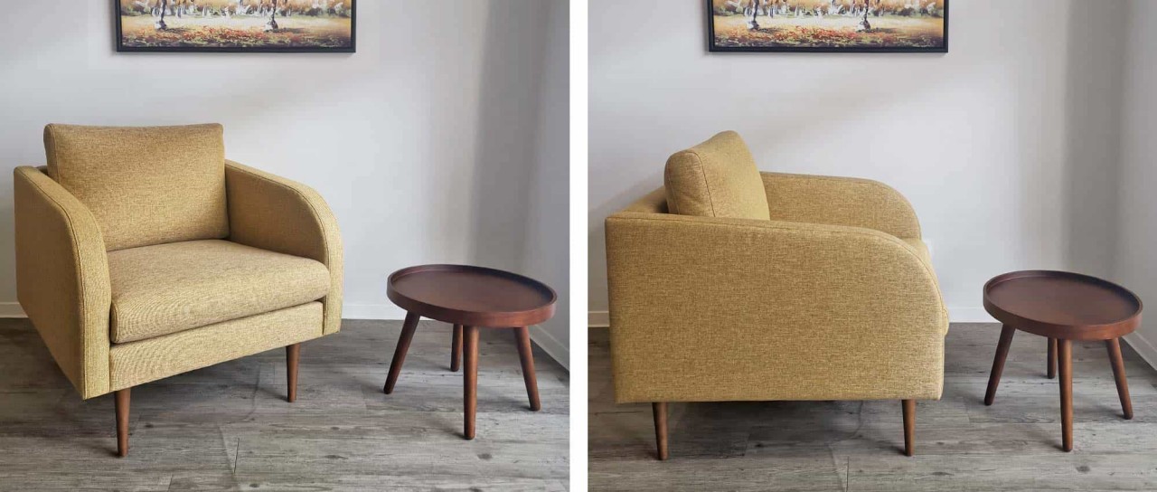 BERGEN 2,5 Sitzer Designer Sofa mit Polsterarmlehnen