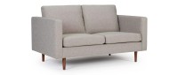 Vorschau: HALMSTAD 2-Sitzer Designer Sofa mit Polsterarmlehnen und Holzfüßen
