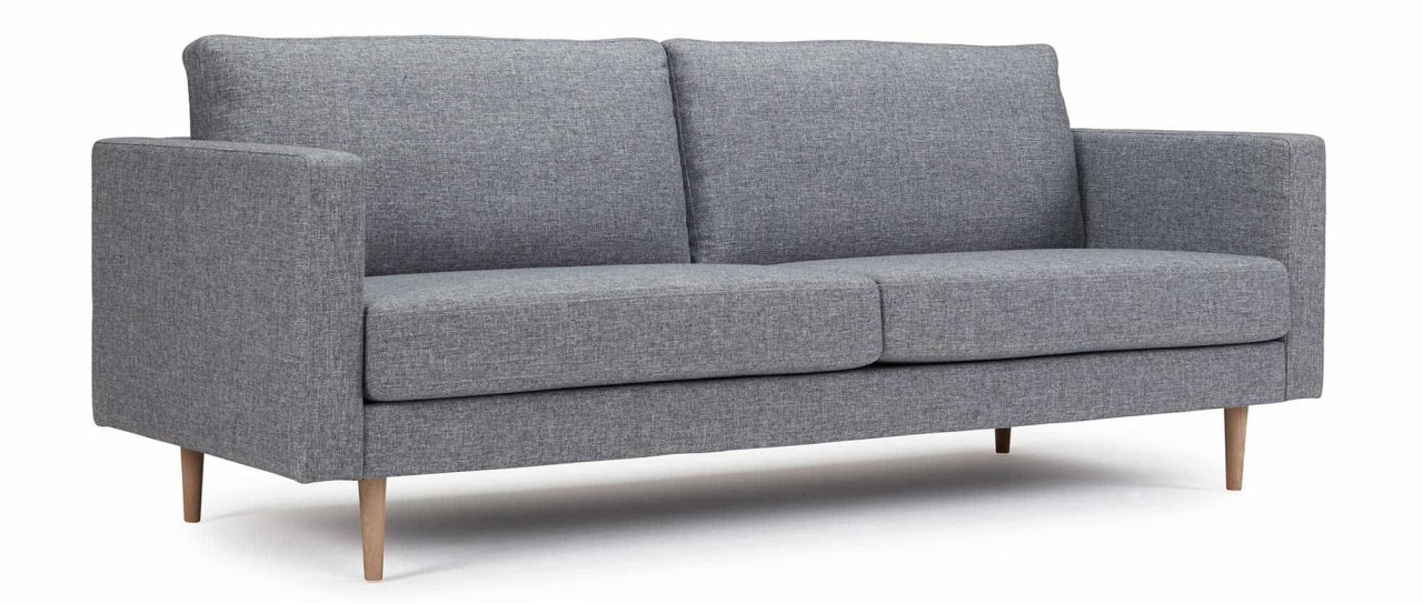 TRONDHEIM 3-Sitzer Designer Sofa mit Holz- oder Metallfüßen