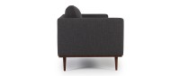 Vorschau: OSLO 2,5-Sitzer Designer Sofa mit Polsterarmlehnen und runden Seitenkissen