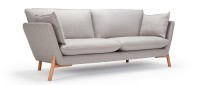 Vorschau: HALDEN 2-Sitzer Designer Sofa mit Polsterarmlehnen und Holz- oder Metallfüßen