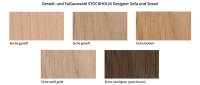 Vorschau: STOCKHOLM Designer Sessel mit Holzarmlehnen