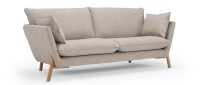 Vorschau: HALDEN 2-Sitzer Designer Sofa mit Polsterarmlehnen und Holz- oder Metallfüßen