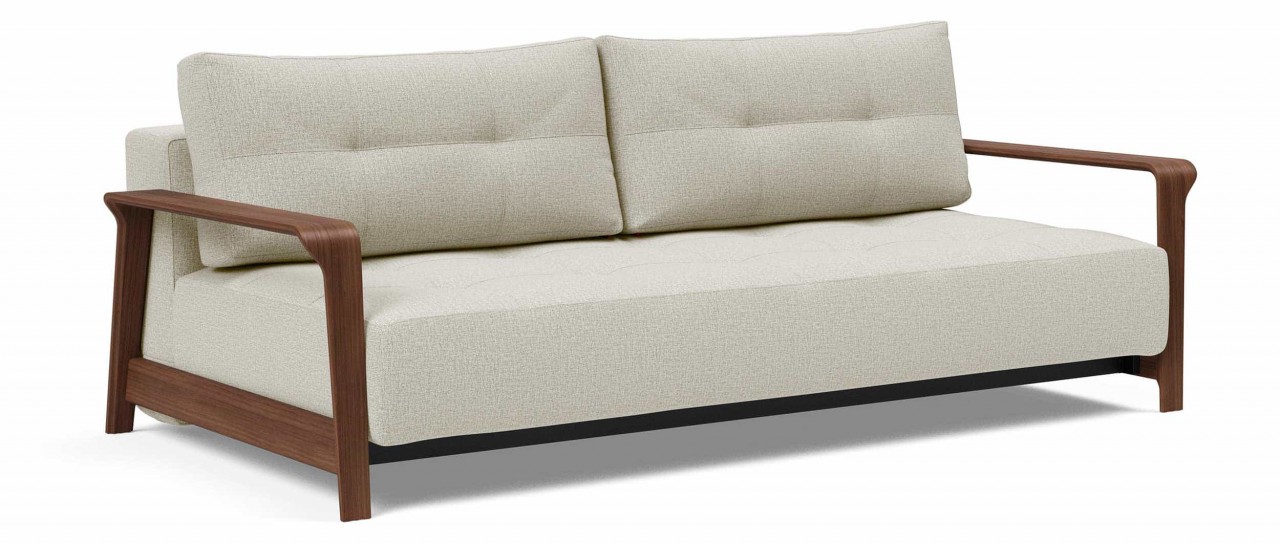 RAN DELUXE Schlafsofa mit Walnuss-Armlehnen von Innovation