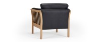 Vorschau: STOCKHOLM Designer Sessel mit Holzarmlehnen