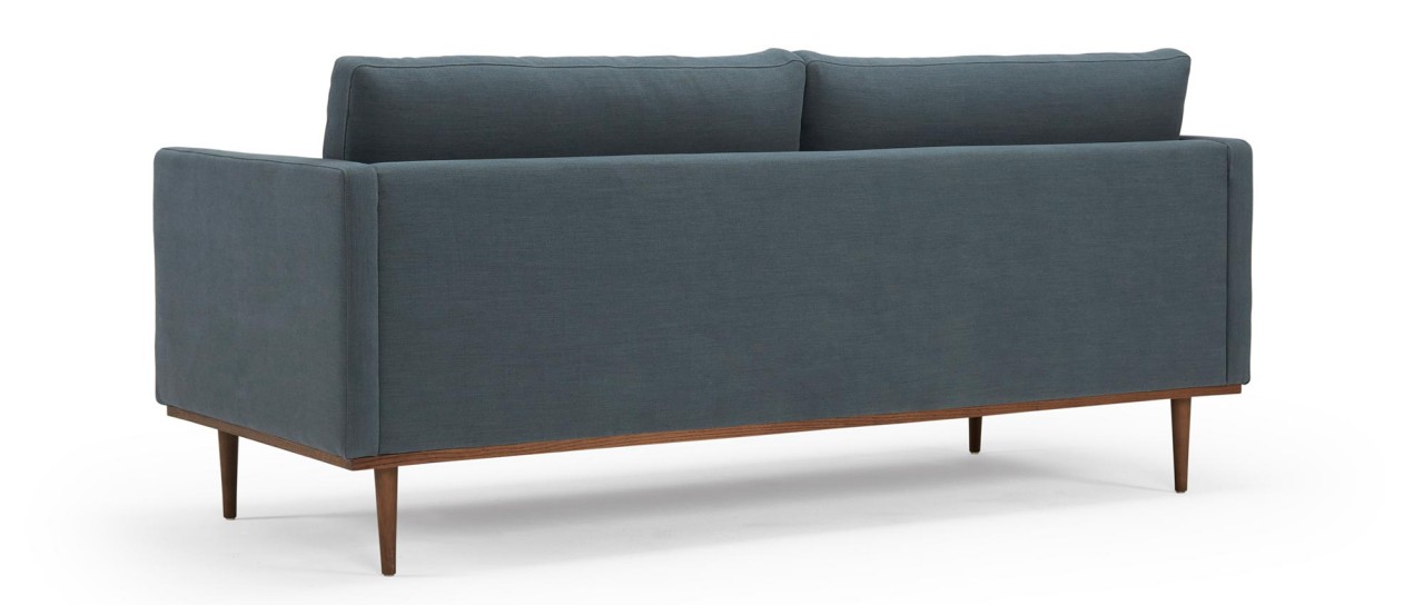 OSLO 3-Sitzer Designer Sofa mit Polsterarmlehnen und runden Seitenkissen