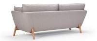 Vorschau: HALDEN 2-Sitzer Designer Sofa mit Polsterarmlehnen und Holz- oder Metallfüßen