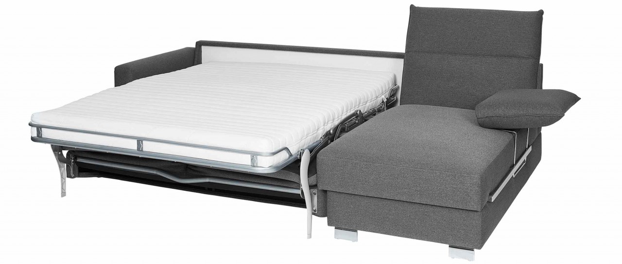 GENF DELUXE Eckschlafsofa mit extra langer Matratze von sofaplus