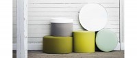 Vorschau: DRUM Sitzhocker, Pouf von Softline - mit Stoffen von KVADRAT