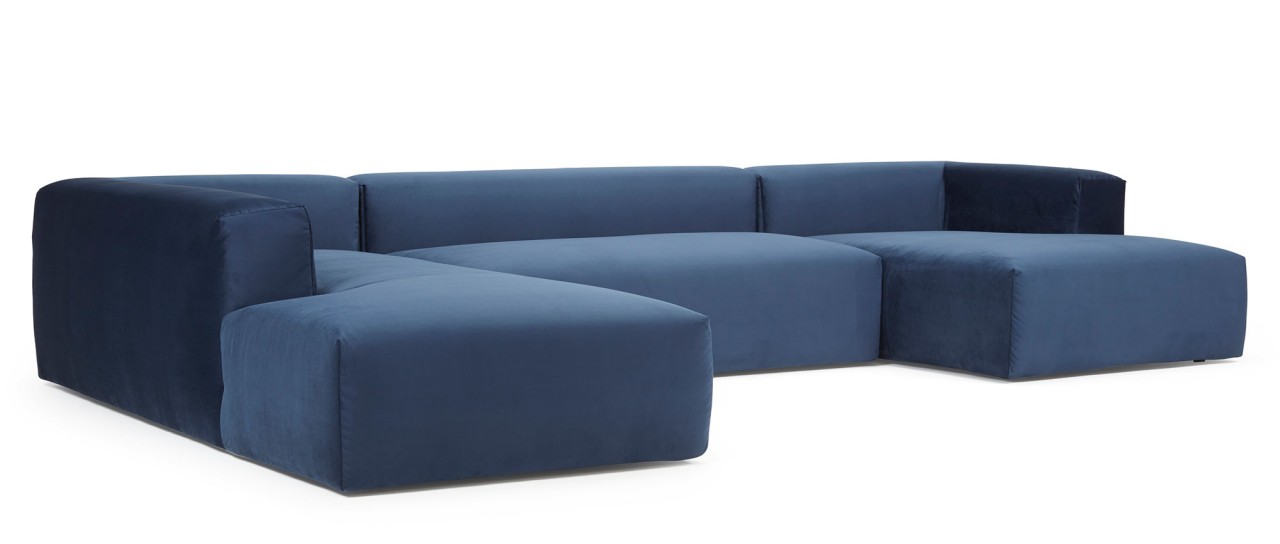 AALBORG Ecksofa mit U-Form und Polsterarmlehnen