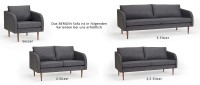 Vorschau: BERGEN 2,5 Sitzer Designer Sofa mit Polsterarmlehnen