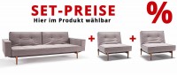 Vorschau: SPLITBACK Schlafsofa mit Armlehnen von Innovation