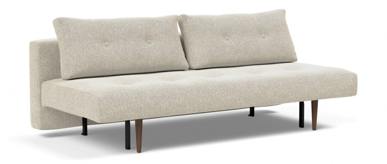 RECAST PLUS Schlafsofa von Innovation mit dunklen Styletto Holzfüßen und optional Holzarmlehnen