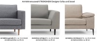 Vorschau: TRONDHEIM 3-Sitzer Designer Sofa mit Holz- oder Metallfüßen