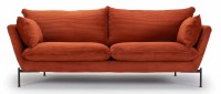 Vorschau: FALUN 3-Sitzer Designer Sofa mit Polsterarmlehnen und Metall- oder Holzfüßen
