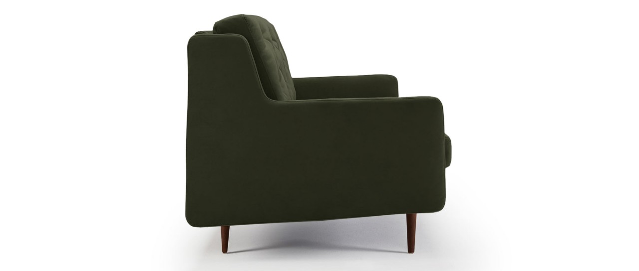 MALMÖ Designer Sessel mit Polsterarmlehnen und versteppten Rückenkissen