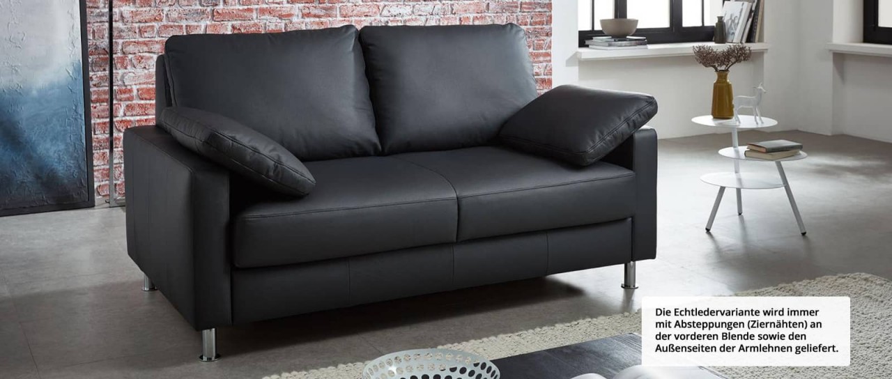 BERLIN DELUXE Eckschlafsofa mit Bettkasten und Longchair von sofaplus