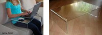 Vorschau: Tablett - Auflage für Hocker, Poufs und Armlehnen aus Acryl, Plexiglas