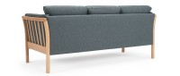 Vorschau: STOCKHOLM 3-Sitzer Designer Sofa mit Holzarmlehnen