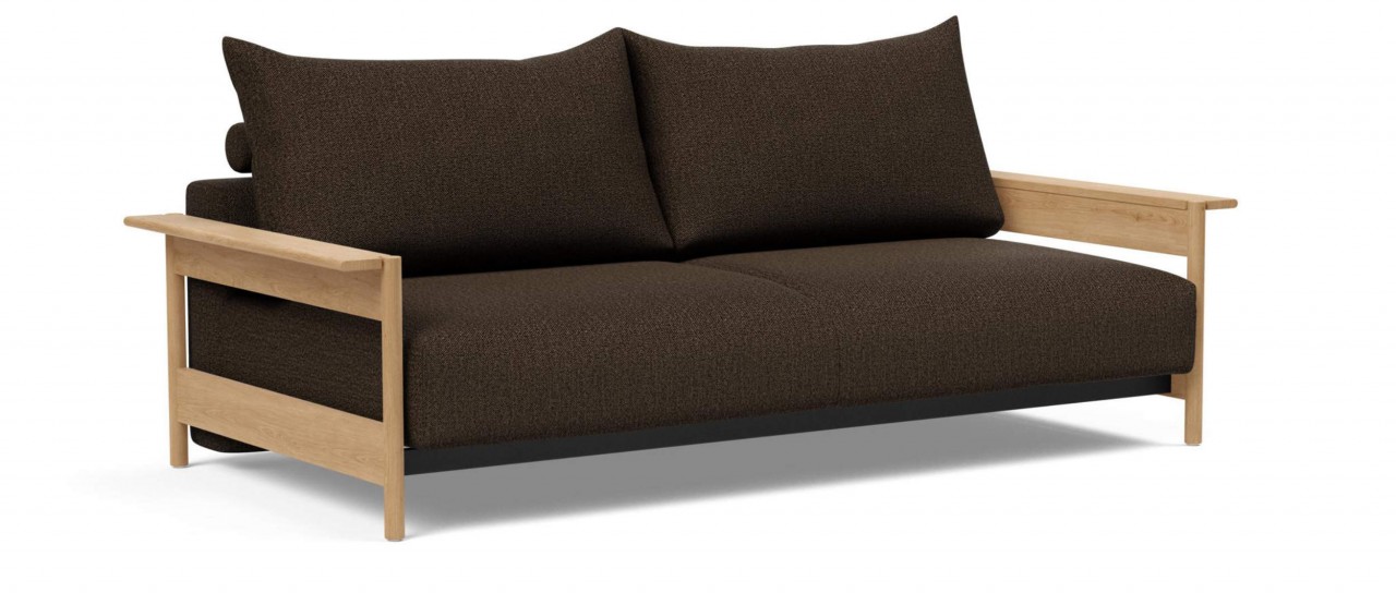 MALLOY WOOD Schlafsofa mit Holzarmlehnen von Innovation