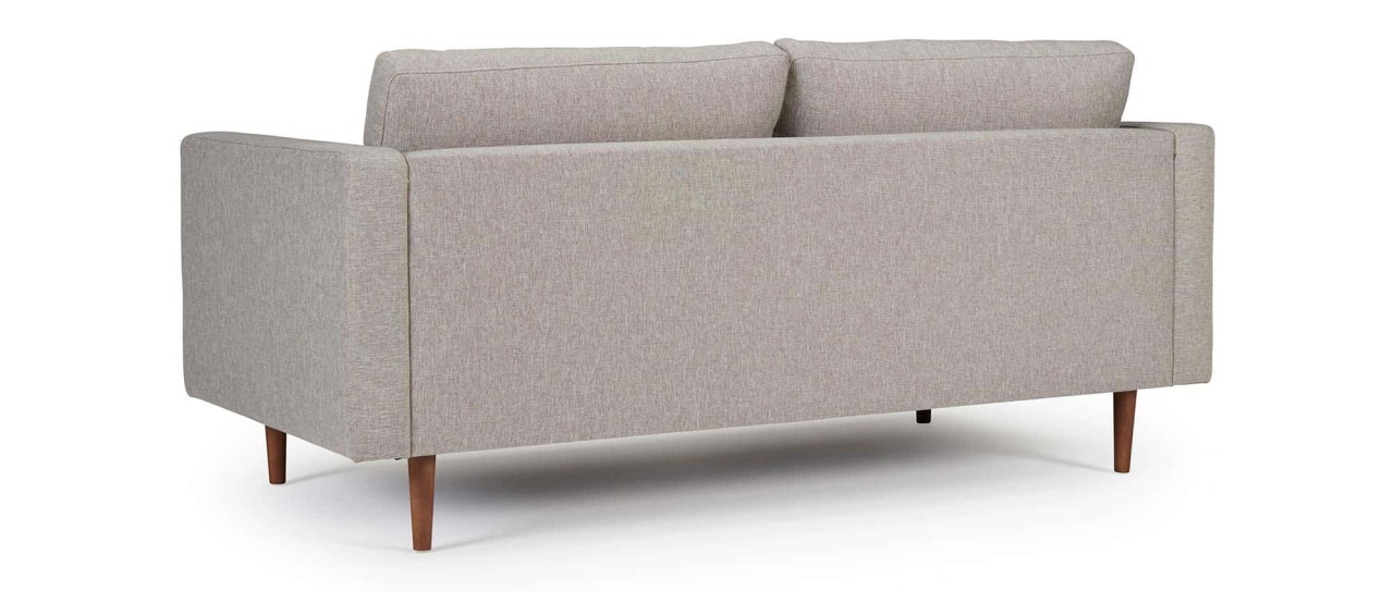 HALMSTAD 2,5-Sitzer Designer Sofa mit Polsterarmlehnen und Holzfüßen