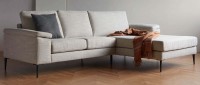 Vorschau: TRONDHEIM Designer Ecksofa mit Longchair, Holz- oder Metallfüßen in verschiedenen Größen