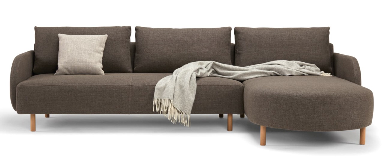 VARBERG 2-Sitzer L-Sofa mit Longchair und Polsterarmlehnen