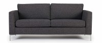 Vorschau: TRELLEBORG 2,5-Sitzer Designer Sofa mit Polsterarmlehnen und Metallfüßen