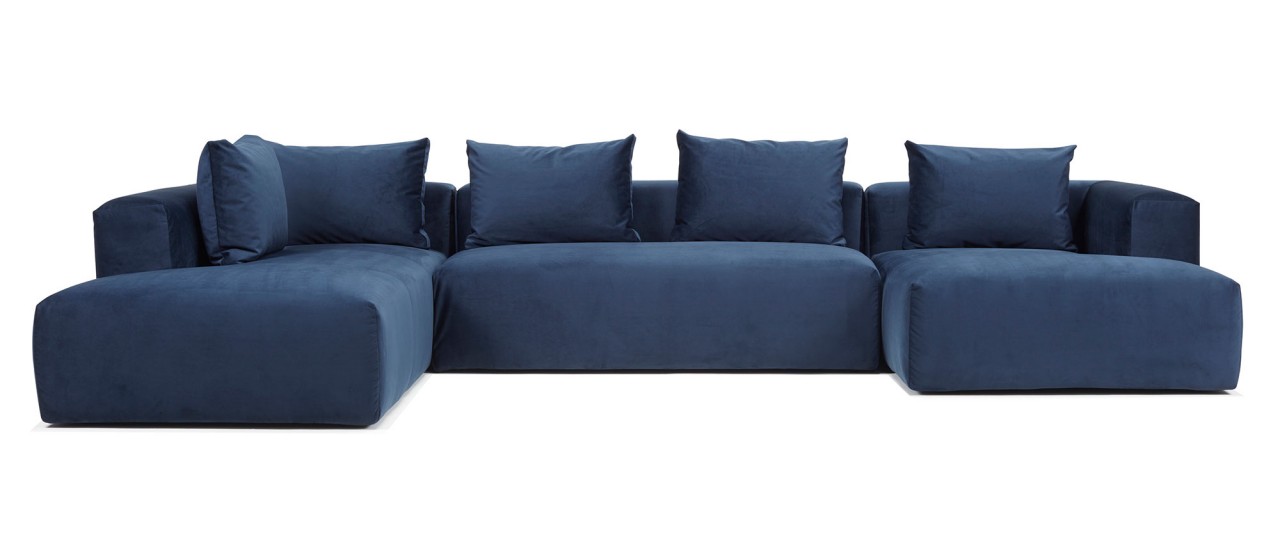 AALBORG Ecksofa mit U-Form und Polsterarmlehnen