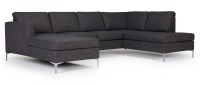 Vorschau: TRELLEBORG Sofa mit U-Form, Polsterarmlehnen und Metallfüßen